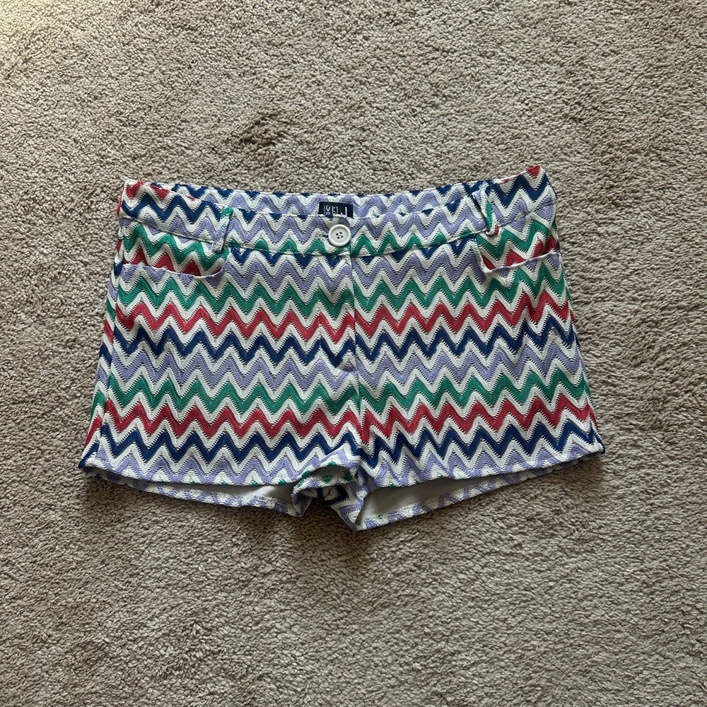 Colorful Chevron Zigzag Patterned Women's Shorts